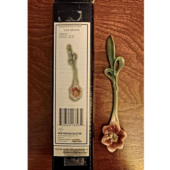 Franz Porcelain Collector's Retired Autumn Lily Spoon FZ00137 with Box - Picture 1 of 4